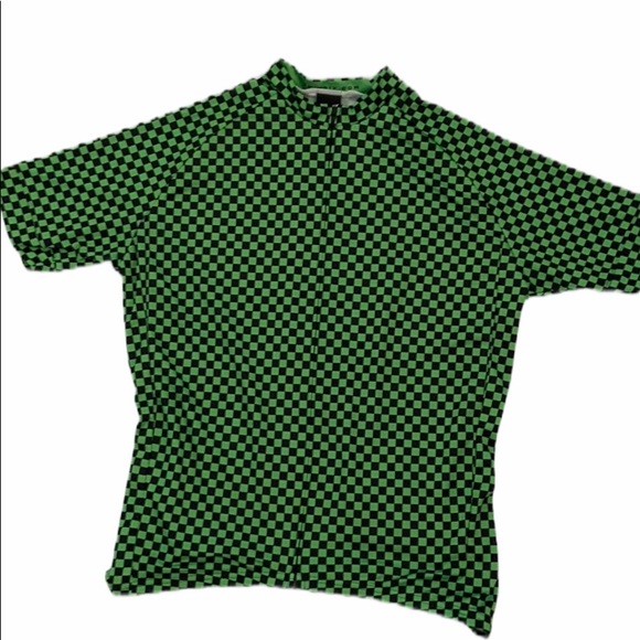 Twin Six Other - Twin Six Black & Green Checkered Cycling Jersey XL